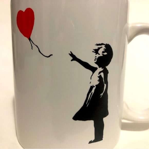 Banksy “Girl with Balloon” Mug Ceramic Coffee - Picture 2 of 7